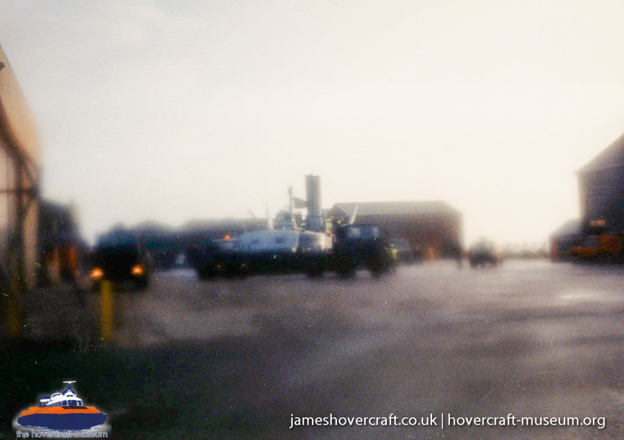 BH7 being moved to The Hovercraft Museum -  (credit: The <a href='http://www.hovercraft-museum.org/' target='_blank'>Hovercraft Museum Trust</a>).